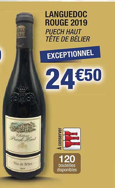 languedoc rouge 2019 puech haut tête de bélier