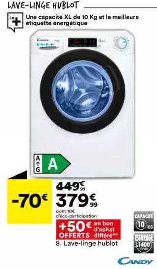 lave-linge hublot candy