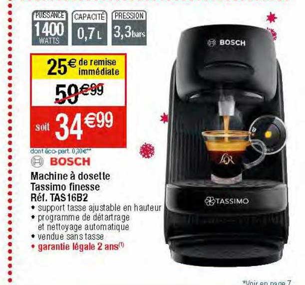 machine à dosette tassimo finess bosch