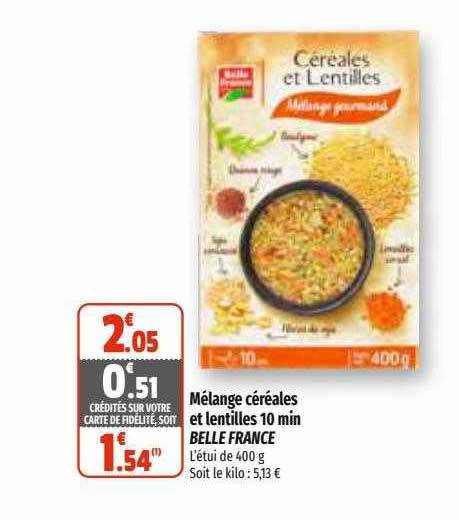mélange céréales et lentilles 10 min belle france