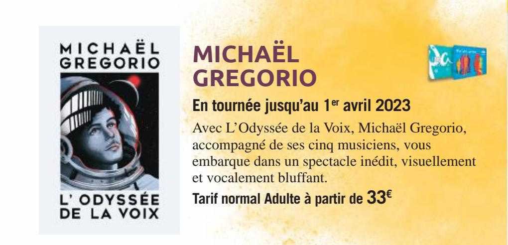 michaël gregorio - l'odyssée de la voix