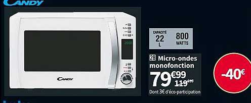 Micro-ondes Monofonction Candy