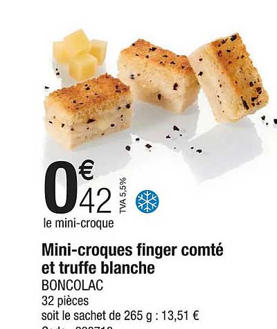 mini-croques finger comté et truffle blanche boncolac