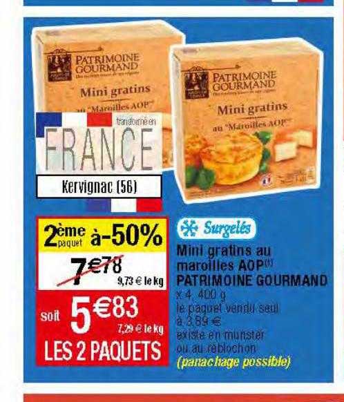 mini gratins au maroilles aop patrimoine gourmand