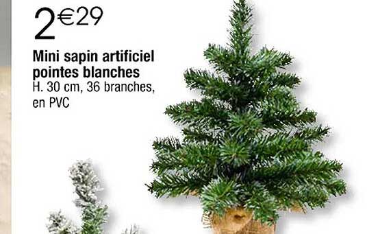mini sapin artificiel pointes blanches