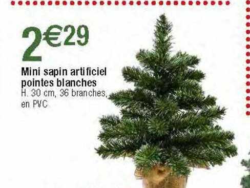 mini sapin artificiel pointes blanches