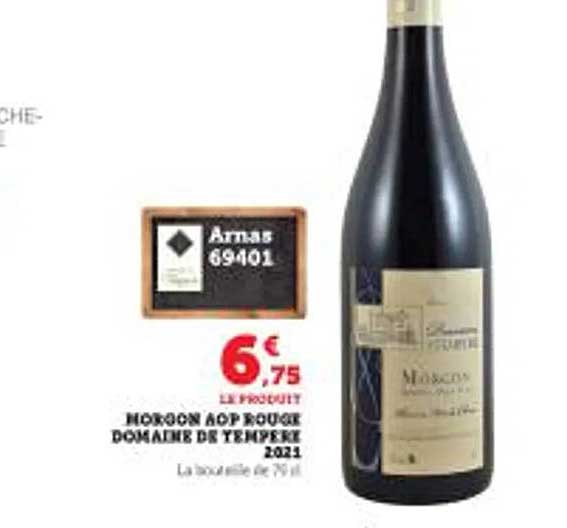 morgon aop rouge domaine de tempéré 2021