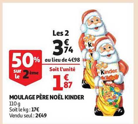 moulage père noël kinder