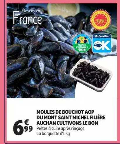 moules de bouchot aop du mont saint michel filière auchan cultivons le bon
