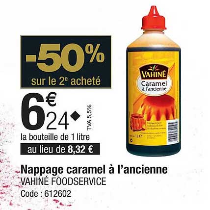 nappage caramel à l'ancienne vahiné foodservice