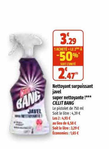 nettoyant surpuissant javel super nettoyante cillit bang