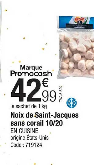 noix de saint-jacques sans corail 10-20 en cuisine