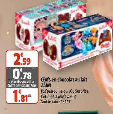 oeufs en chocolat au lait zàini