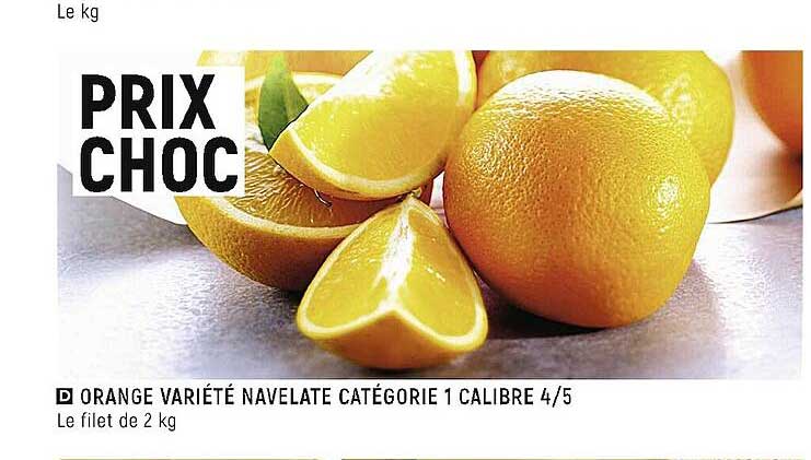orange variété navelate catégorie 1 calibre 4-5
