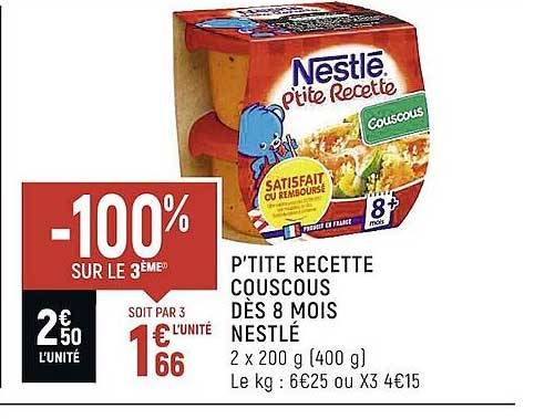 p'tite recette couscous dès 8 mois nestlé