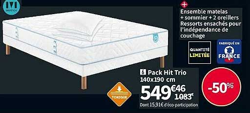 pack hit trio 140 x 190 cm merinos