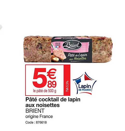 Pâté Cocktail De Lapin Aux Noisettes Brient