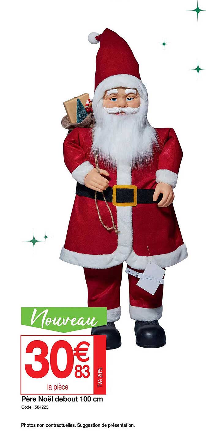 père noël debout 100 cm