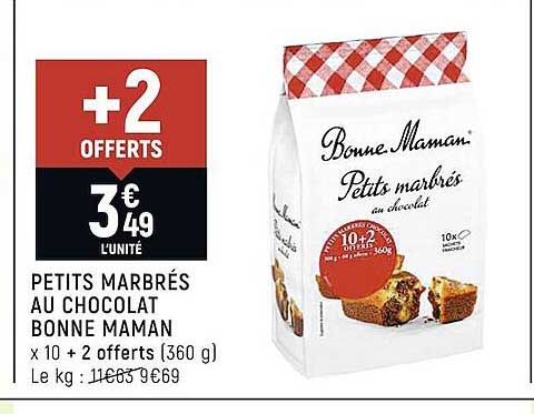 petits marbrés au chocolat bonne maman