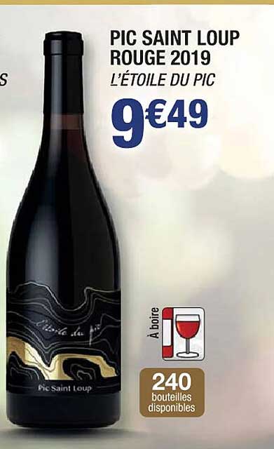 pic saint loup rouge 2019 l'étoile du pic