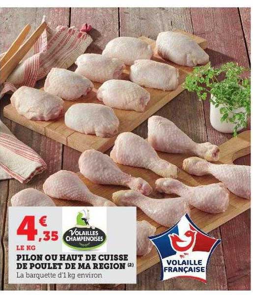 pilon ou haut de cuisse de poulet de ma région volailles champenoises