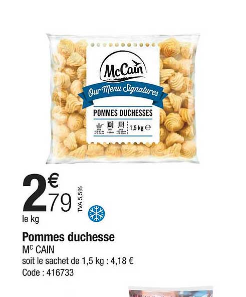 pommes duchesse mc cain
