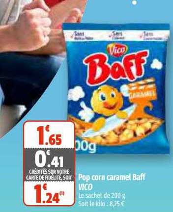 pop corn caramel baff vico