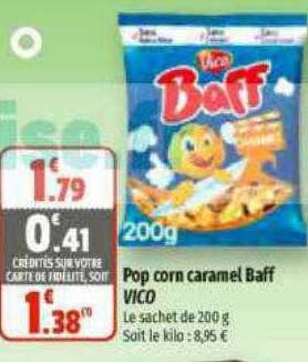 pop corn caramel baff vico