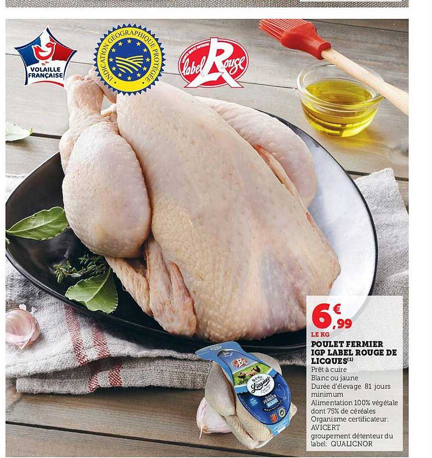 Poulet Fermier Igp Label Rouge De Licques