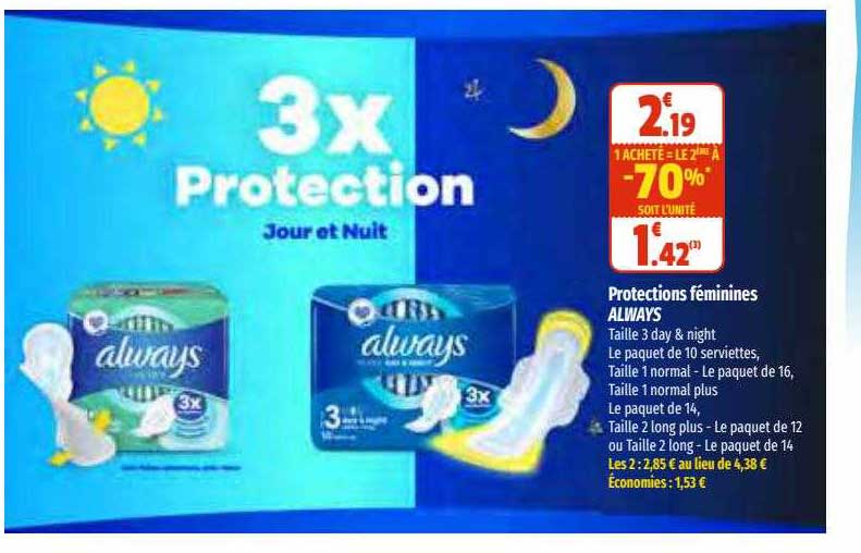 protections féminines always