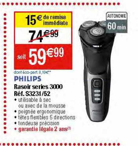rasoir séries 3000 philips