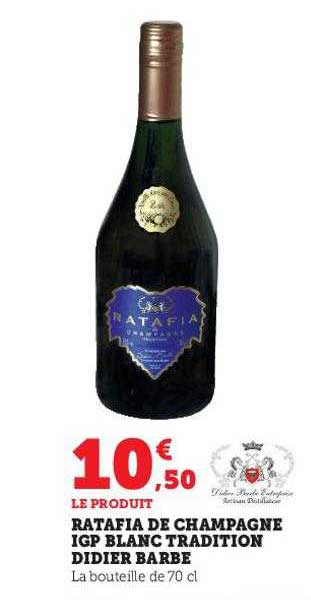 ratafia de champagne igp blanc tradition didier barbe