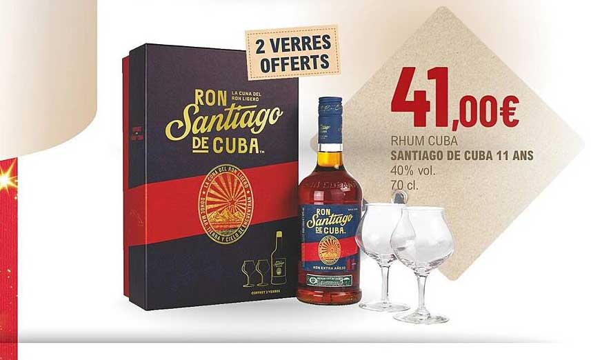 rhum cuba santiago de cuba 11 ans 40% vol.