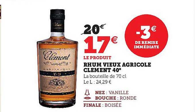 Rhum Vieux Agricole Clement 40°