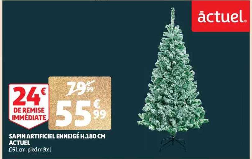 sapin artificiel enneigé h.180 cm actuel