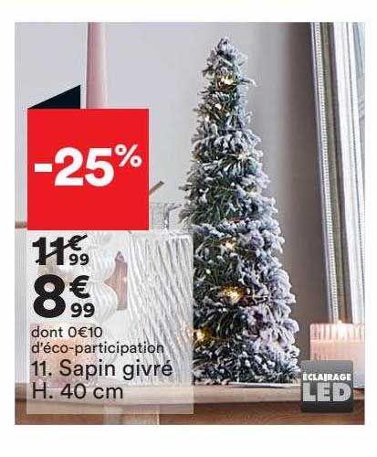 sapin givré h.40 cm