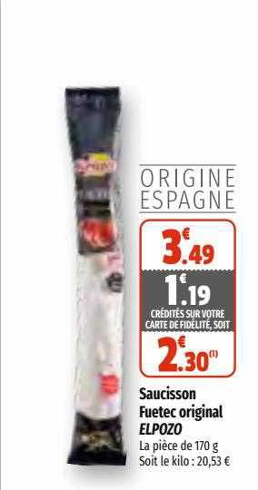 Saucisson Fuetec Original Elpozo