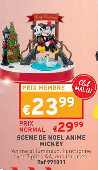 scène de noël animé mickey