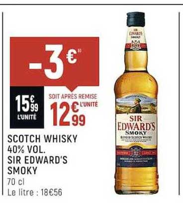 scotch whisky 40% vol. sir edward's smoky