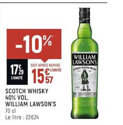 scotch whisky 40% vol. william lawson's
