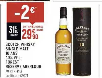 scotch whisky single malt 10 ans forest réserve aberlour