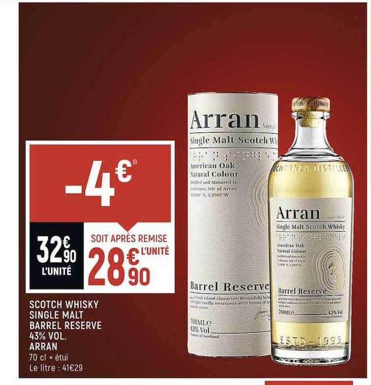 scotch whisky single malt barrel réserve 43% vol. arran