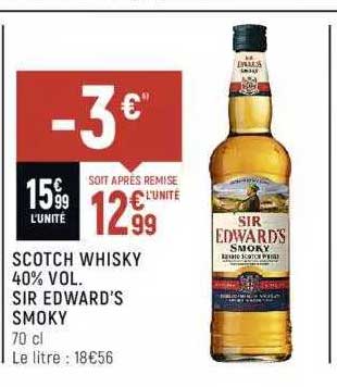 scotch whisky sir edward's smoky