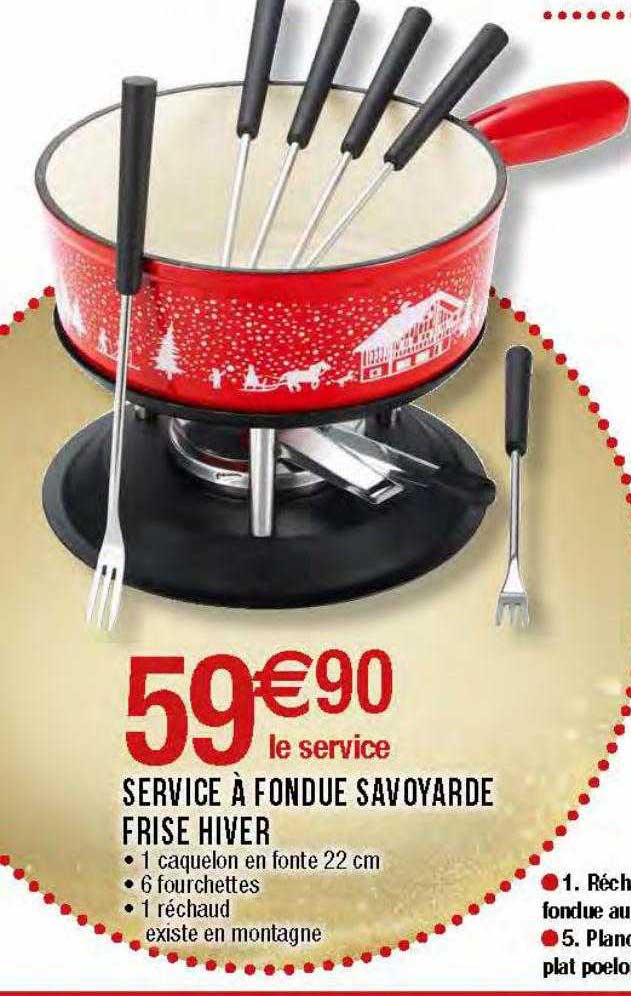 service à fondue savoyarde frise hiver