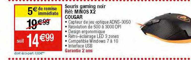 souris gaming noir cougar