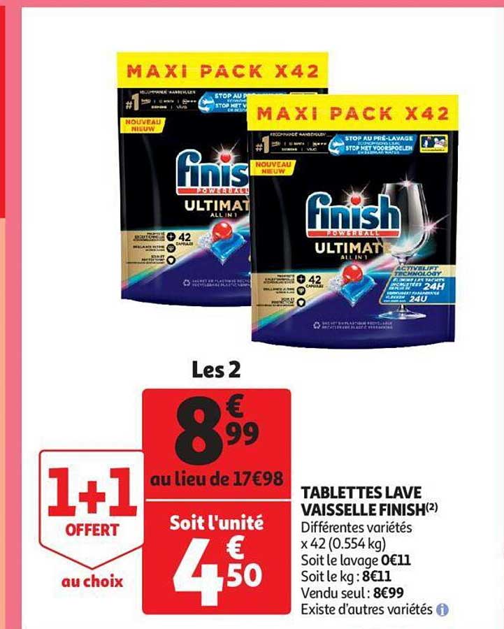 tablettes lave vaisselle finish