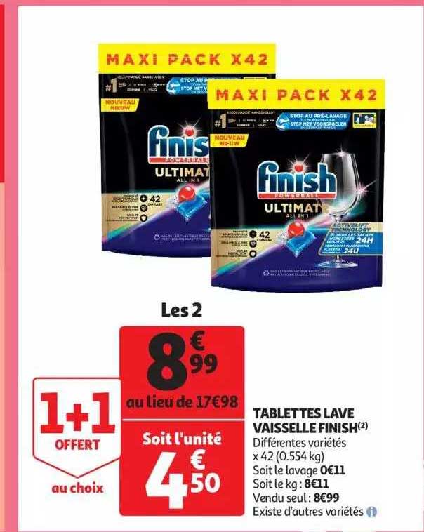 tablettes lave vaisselle finish