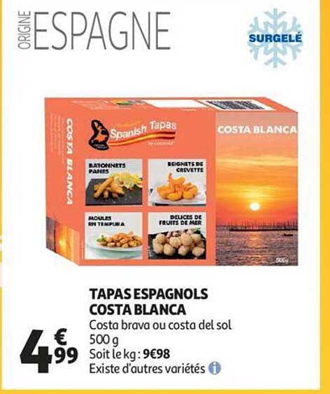 tapas espagnols costa blanca