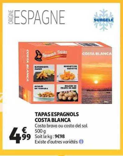 tapas espagnols costa blanca