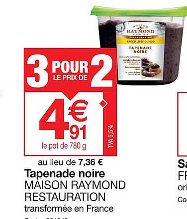 tapenade noire maison raymond restauration